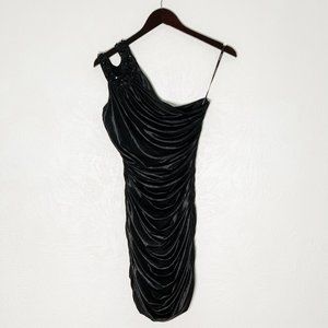 Bebe One Shoulder Black Dress
